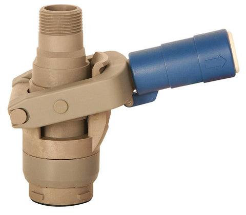 RPV Series Poly Coupler w/ 1" NPTM Vertical Fitting,4 Key EA