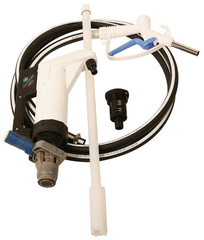 Poly Hand Pump Kit for 330Gal Tote, 12' Hose, Auto Nozzle EA