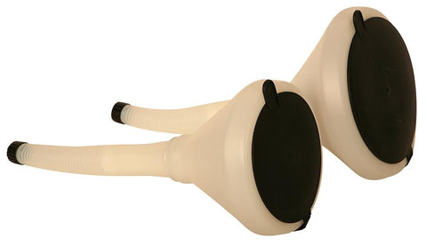 9"Polyethylene Funnel w/ Flex Spout,ThreadedCap,Lid,